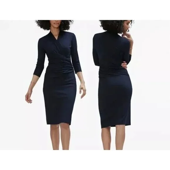 black ribbed bodycon dress Ribbed Knit Midi Dress main image 0